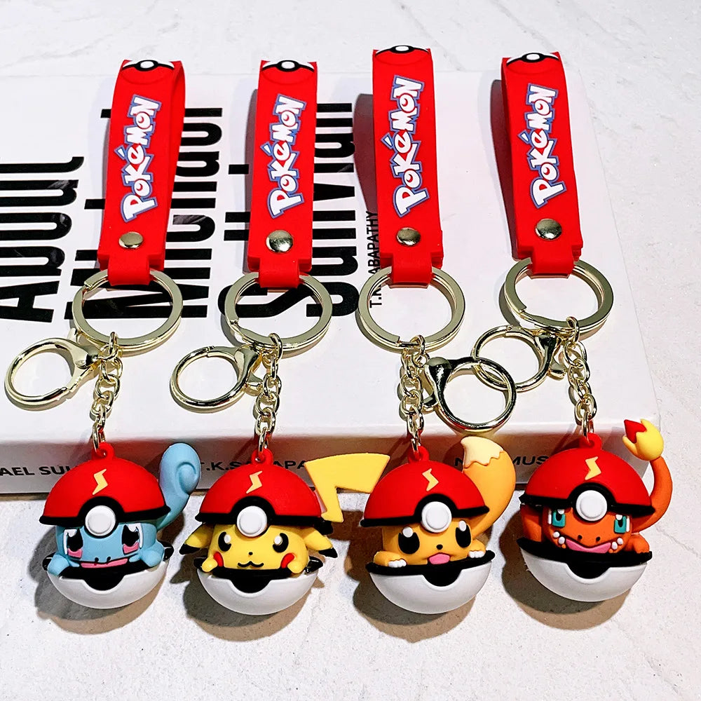 PokΓ©mon Keychain with PokΓ©ball & Character Charm (51g)