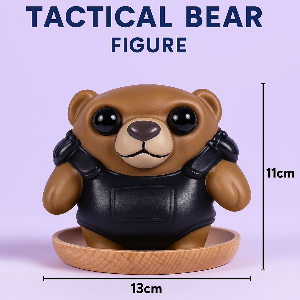 Tactical Bear Figure – 13cm x 11cm – Silent & Voiced Versions