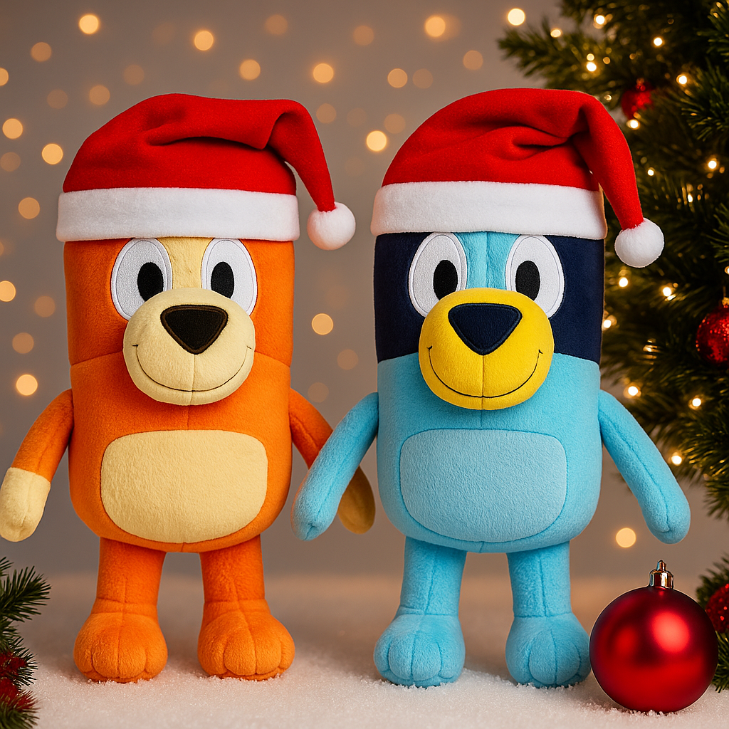 Bluey and Bingo Christmas Plush Toys β 30cm