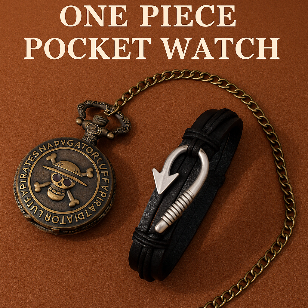 One Piece Pocket Watch & Bracelet Set – Straw Hat Pirates