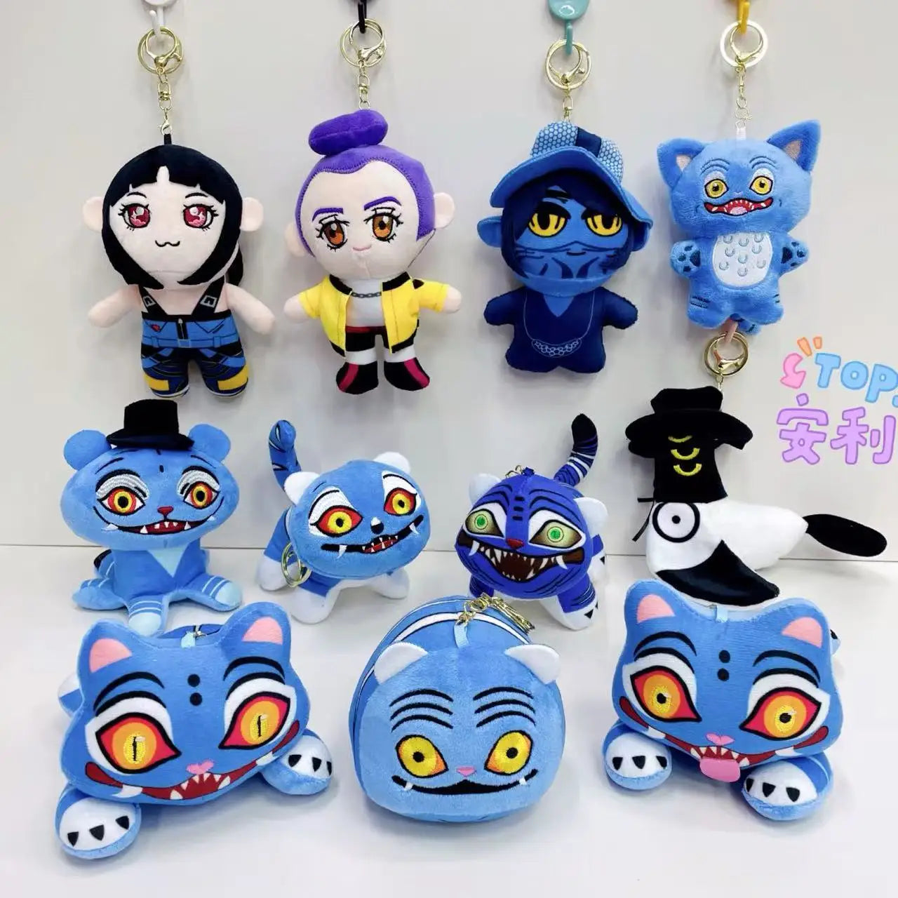 K-POP Demon Hunters Plush Keychain Set โ 10โ15cm Mini Plush Figures