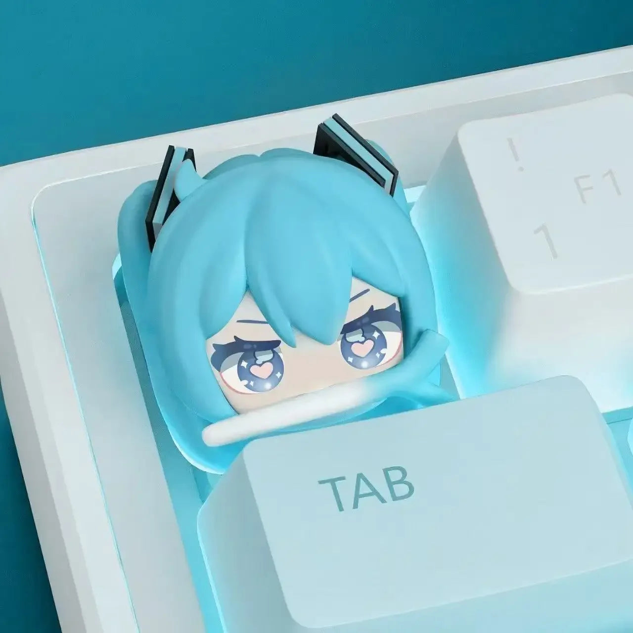 Hatsune Miku 3D Anime Keycap – Mechanical Keyboard Decorative Key