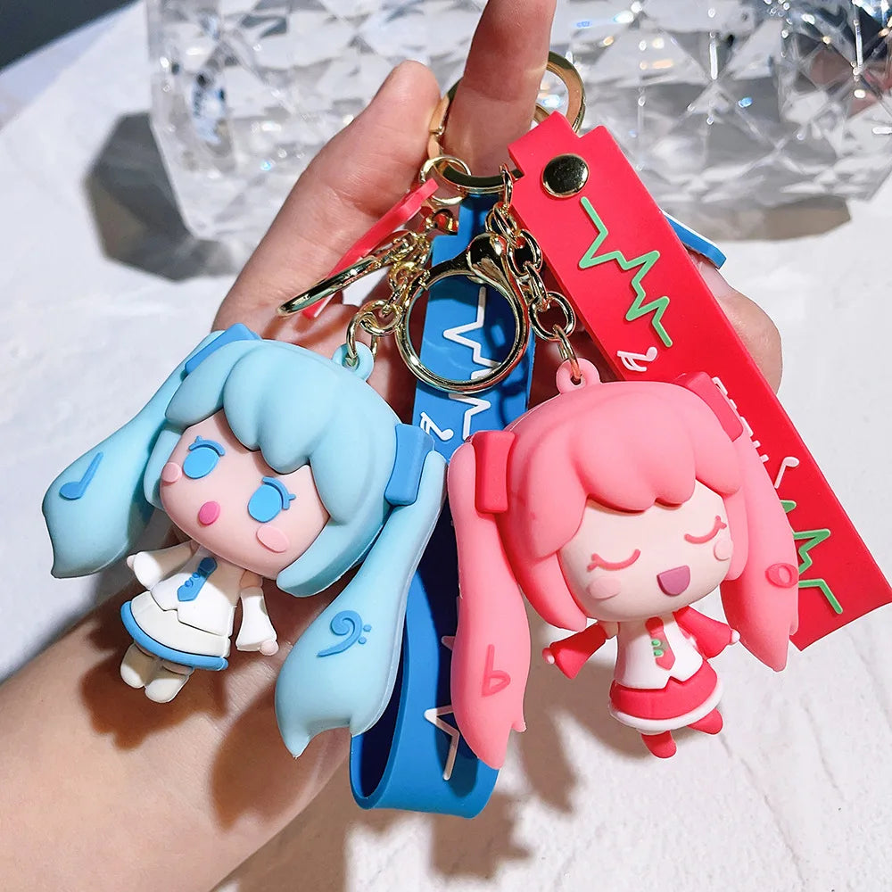 Hatsune Miku Keychain with Charm Strap