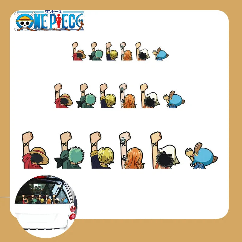 One Piece Crew Car Sticker β Straw Hat Pirates Rear Window Decal (38 Γ 8 cm)