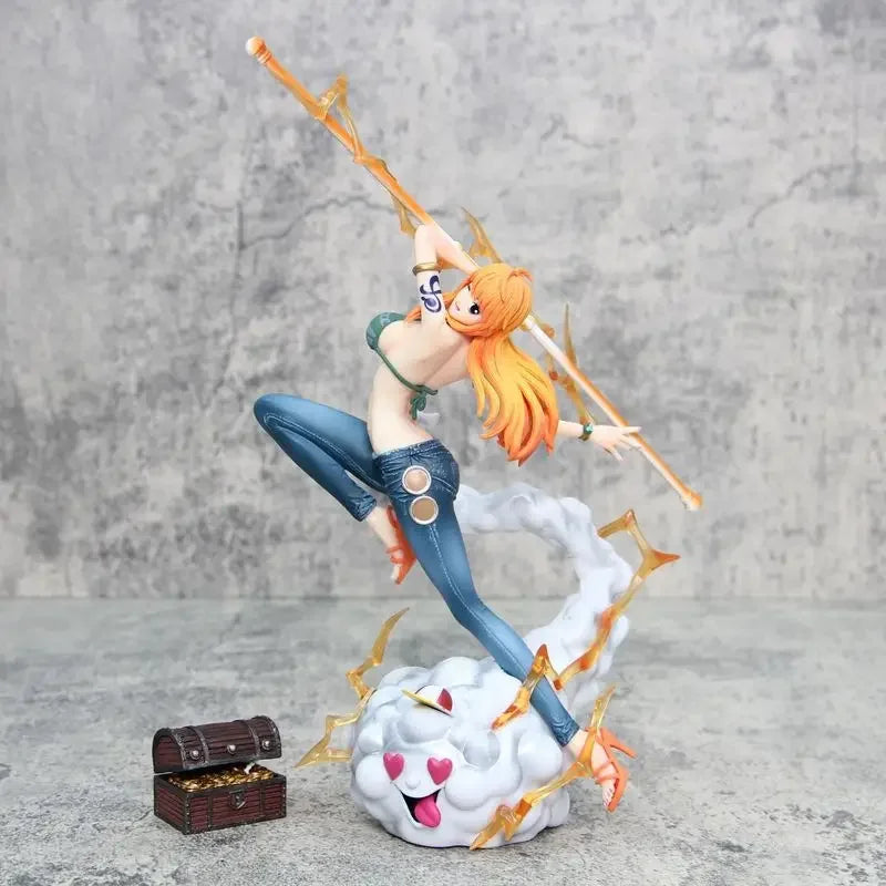 One Piece – Nami Action Figure with Zeus & Treasure Chest (32cm)