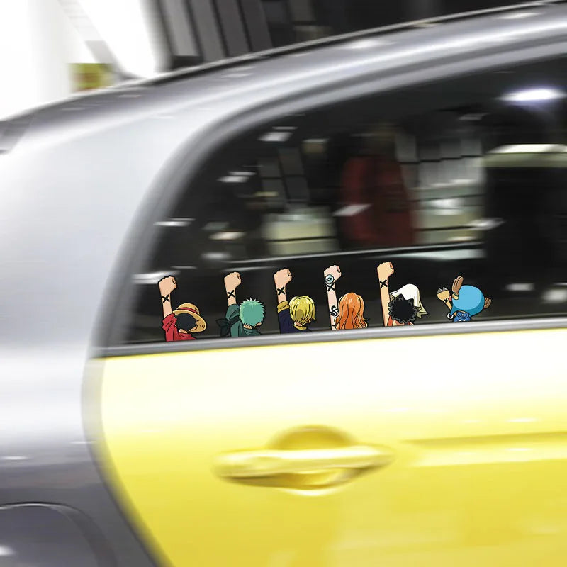 One Piece Crew Car Sticker β Straw Hat Pirates Rear Window Decal (38 Γ 8 cm)