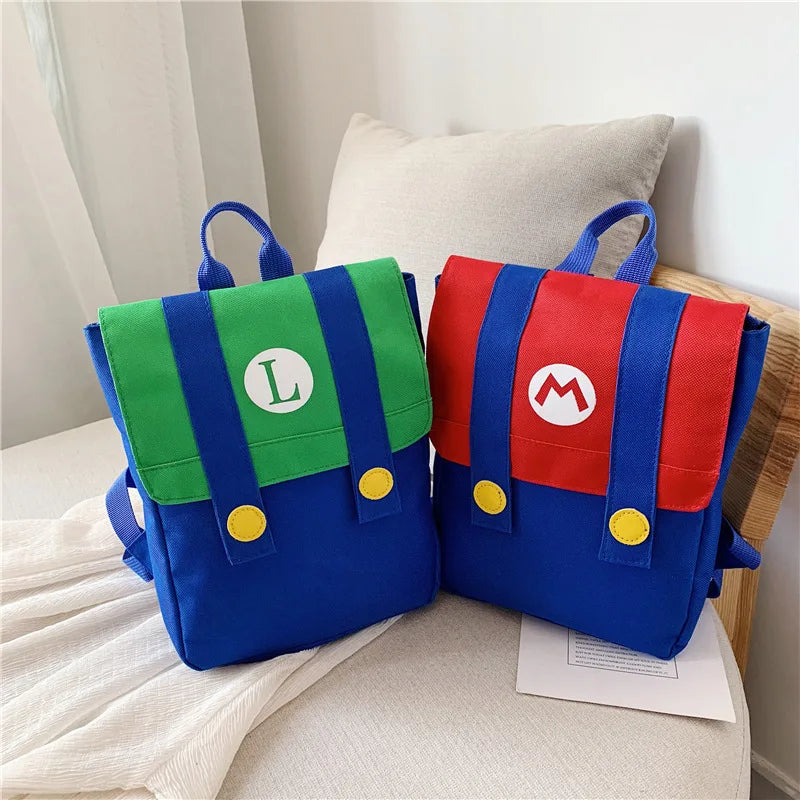 Super Mario & Luigi Kids Backpack – Cartoon Duo Design