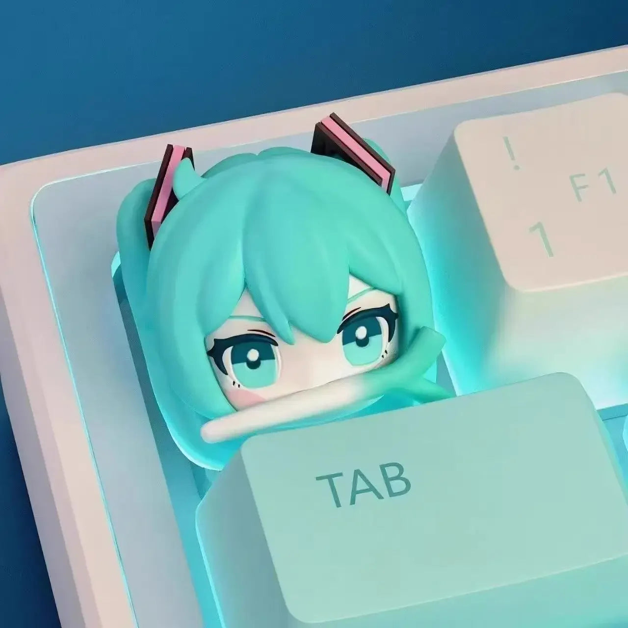 Hatsune Miku 3D Anime Keycap – Mechanical Keyboard Decorative Key