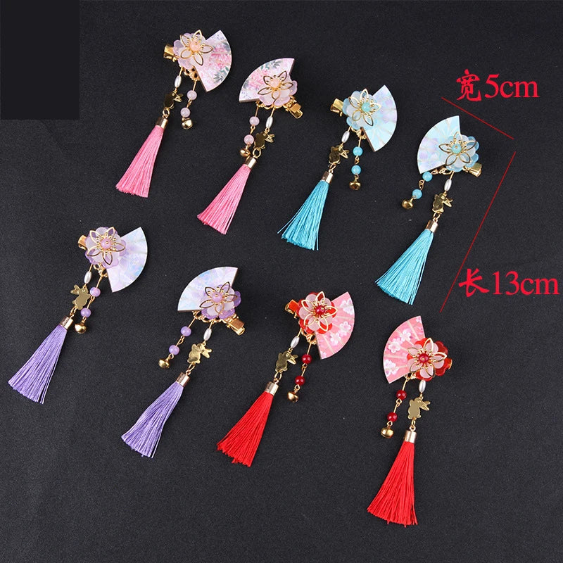Genshin Impact Fan-Shaped Elegant Hair Clip β Cosplay Accessory (4 Colours)