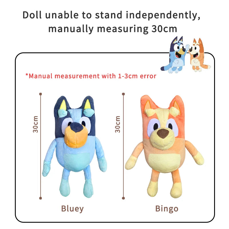 Talking Bluey & Bingo Plush Toys – 30cm with Sound Effects