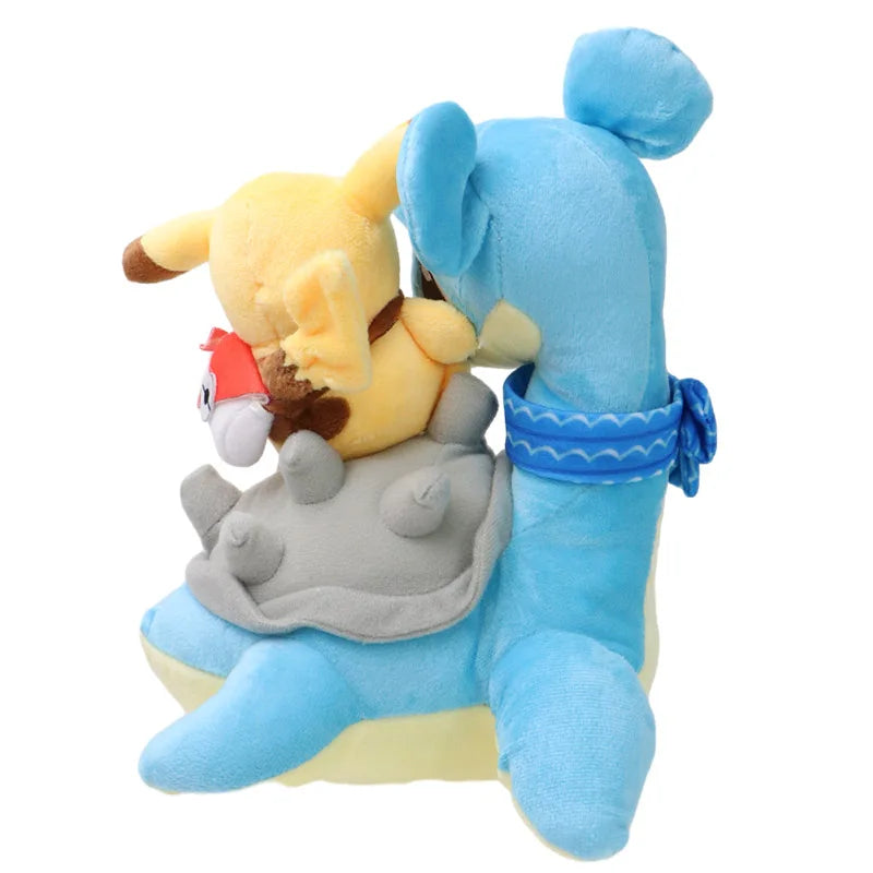 Pikachu Riding Lapras Plush โ Pokรฉmon Stuffed Toy