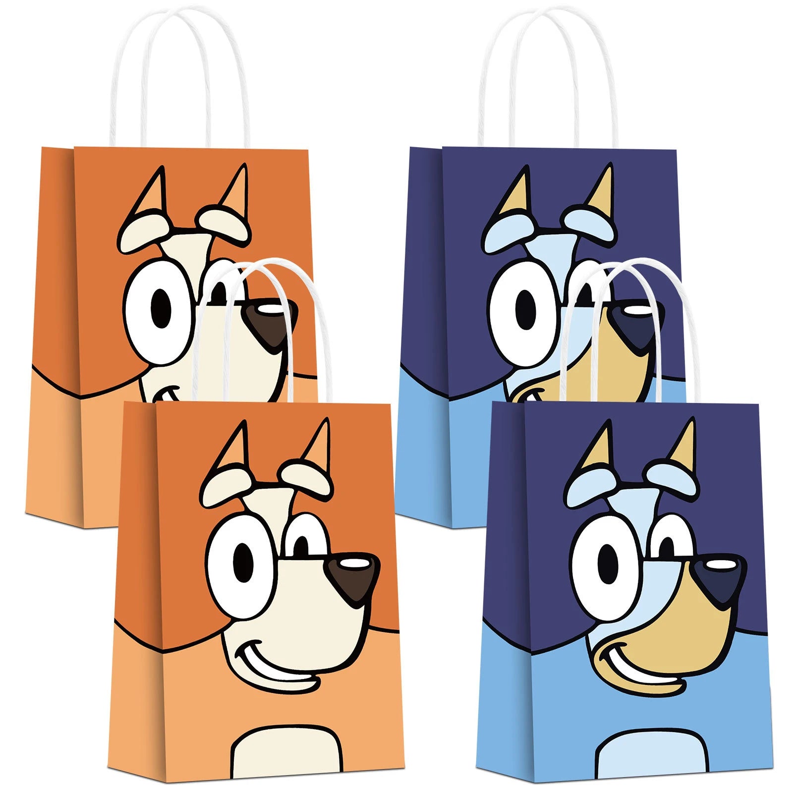 Bluey & Bingo Party Gift Bags – 4, 8, or 12 PCS Kids Loot Bags