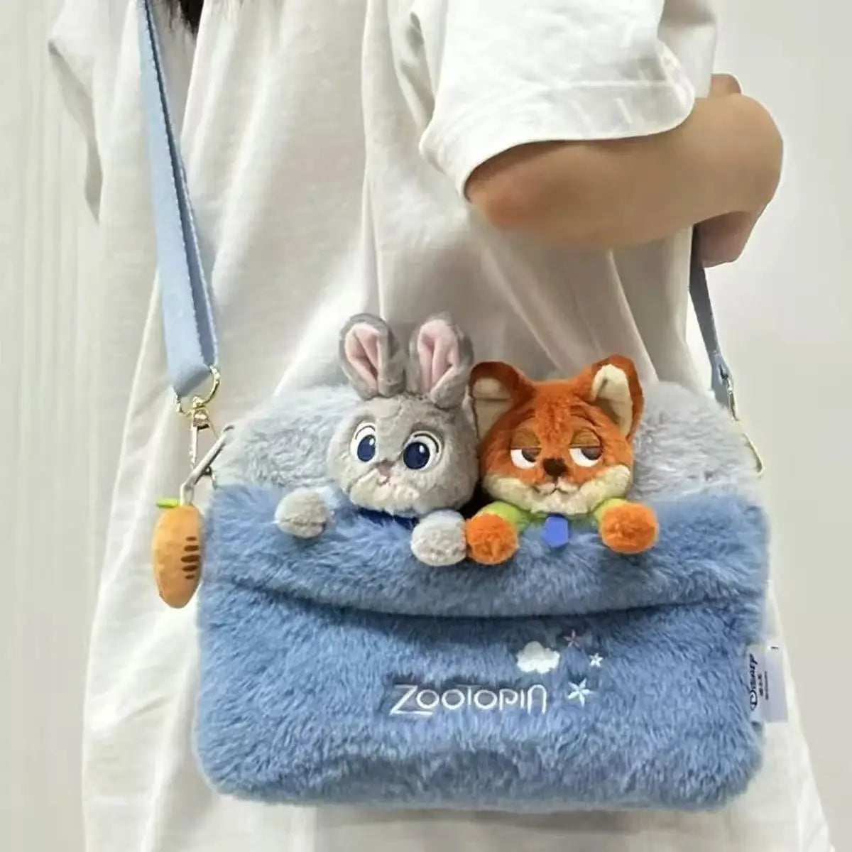 Zootopia Plush Crossbody Bag – Judy & Nick Shoulder Bag