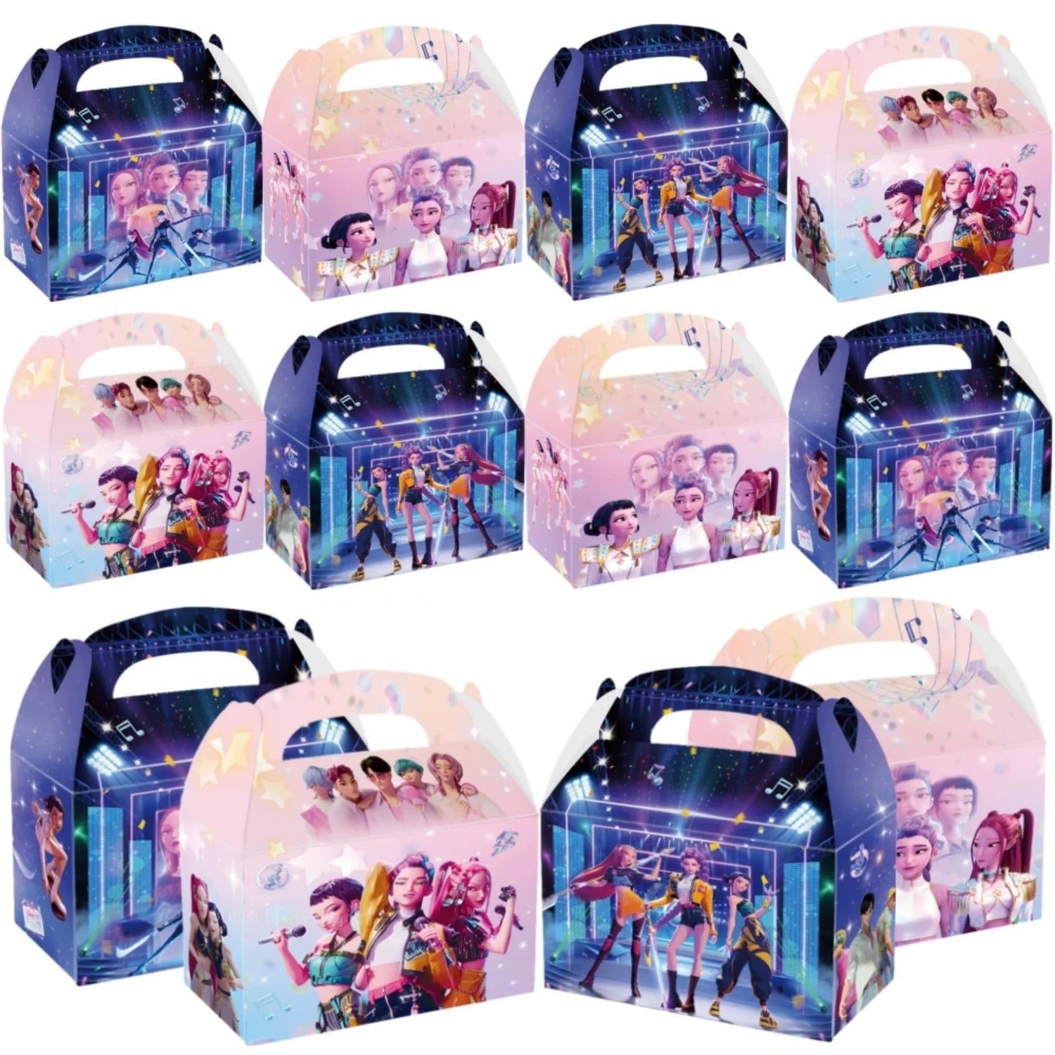 K-Pop Demon Hunters Party Favor Boxes – 12 Pack Treat Gift Boxes