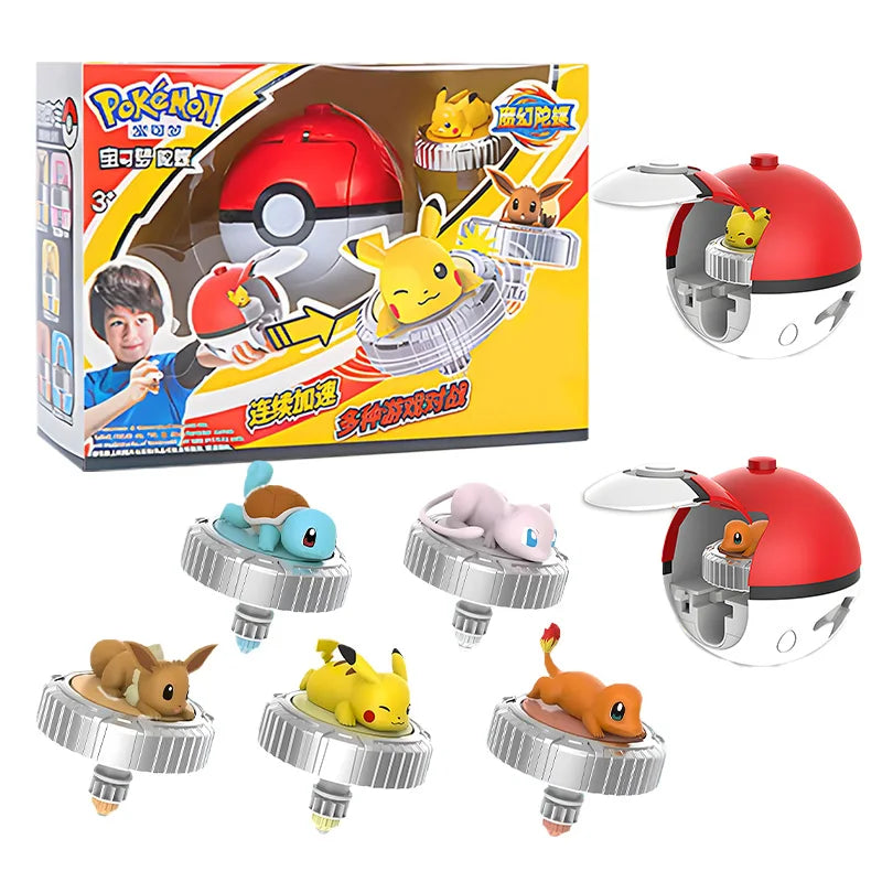 PokΓ©mon PokΓ©ball Gyro Battle Spinning Top Toy Set
