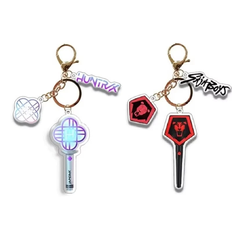 K-POP Demon Hunters Lightstick Keychain Set (2-Pack) β Saja Boys & Huntrix