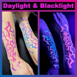UV Glow Temporary Tattoos β Cut, Apply & Glow