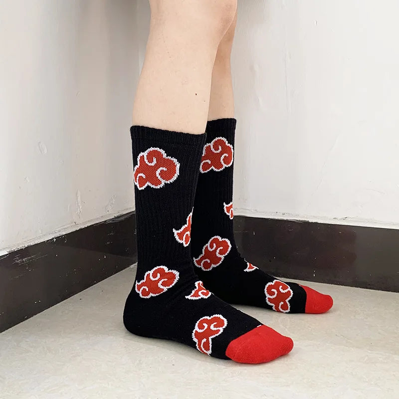 Naruto Akatsuki Cloud Crew Socks โ Adult Size