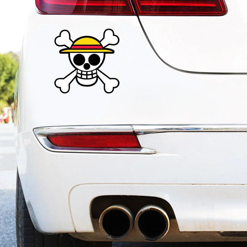 One Piece Straw Hat Skull Car Sticker (12 Ă 12cm)