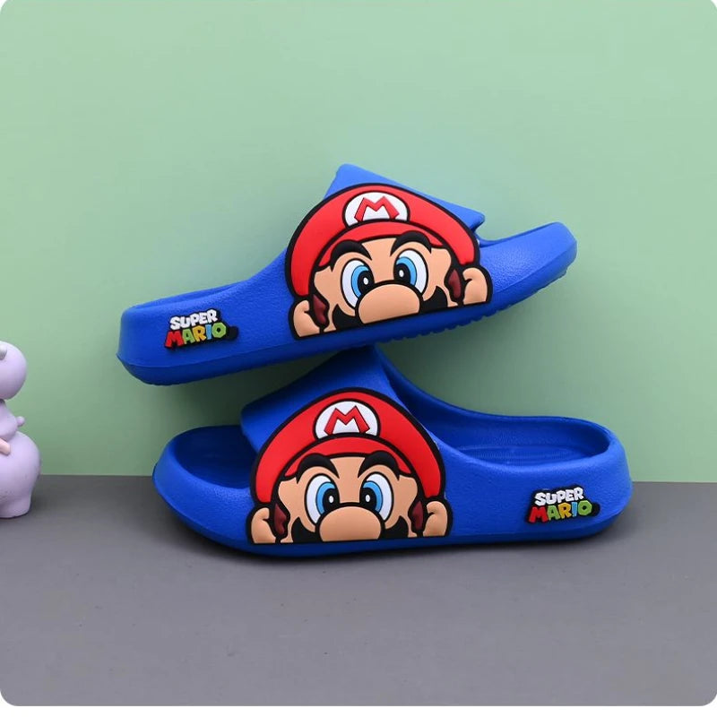 Super Mario Kids Slide Sandals โ Soft, Non-Slip, All-Season Slippers