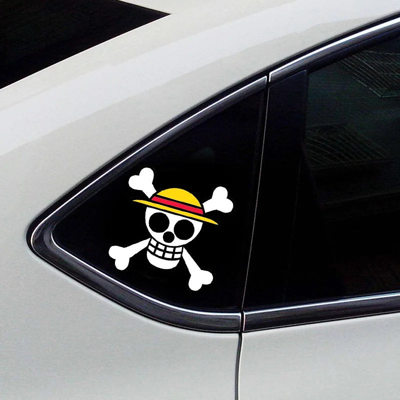 One Piece Straw Hat Skull Car Sticker (12 Ă 12cm)