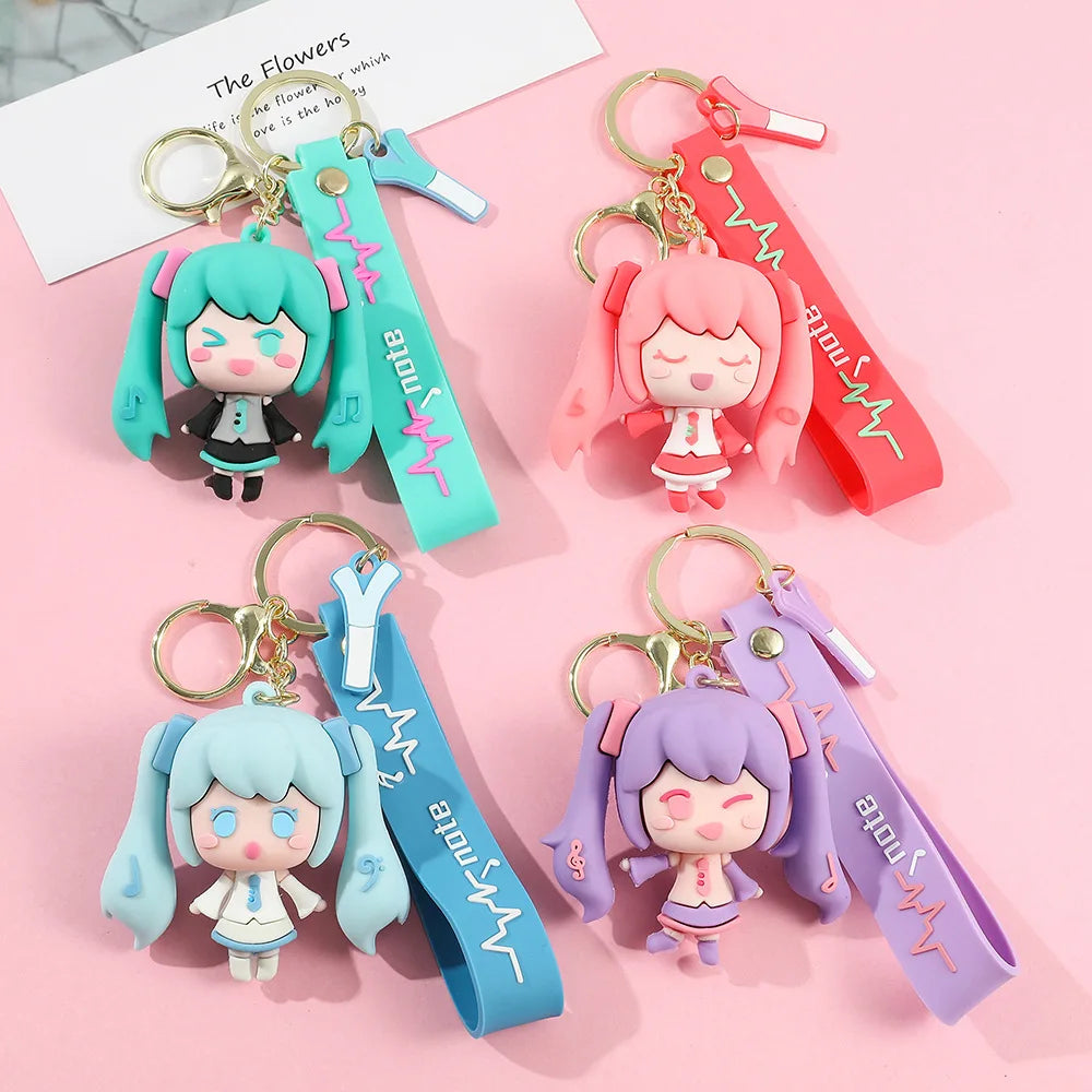 Hatsune Miku Keychain with Charm Strap