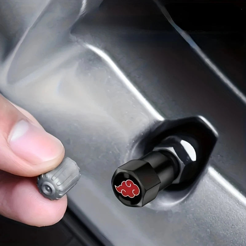 Akatsuki Tire Valve Stem Caps โ Naruto Car Accessory