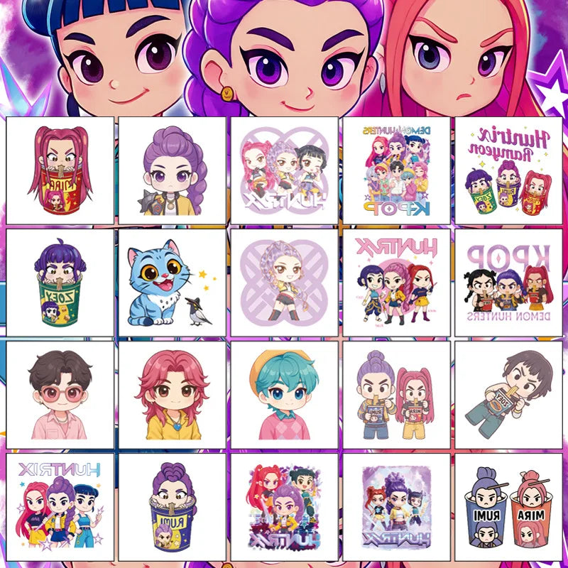 K-POP Demon Hunters Tattoo Stickers โ 40pcs / 80pcs Set