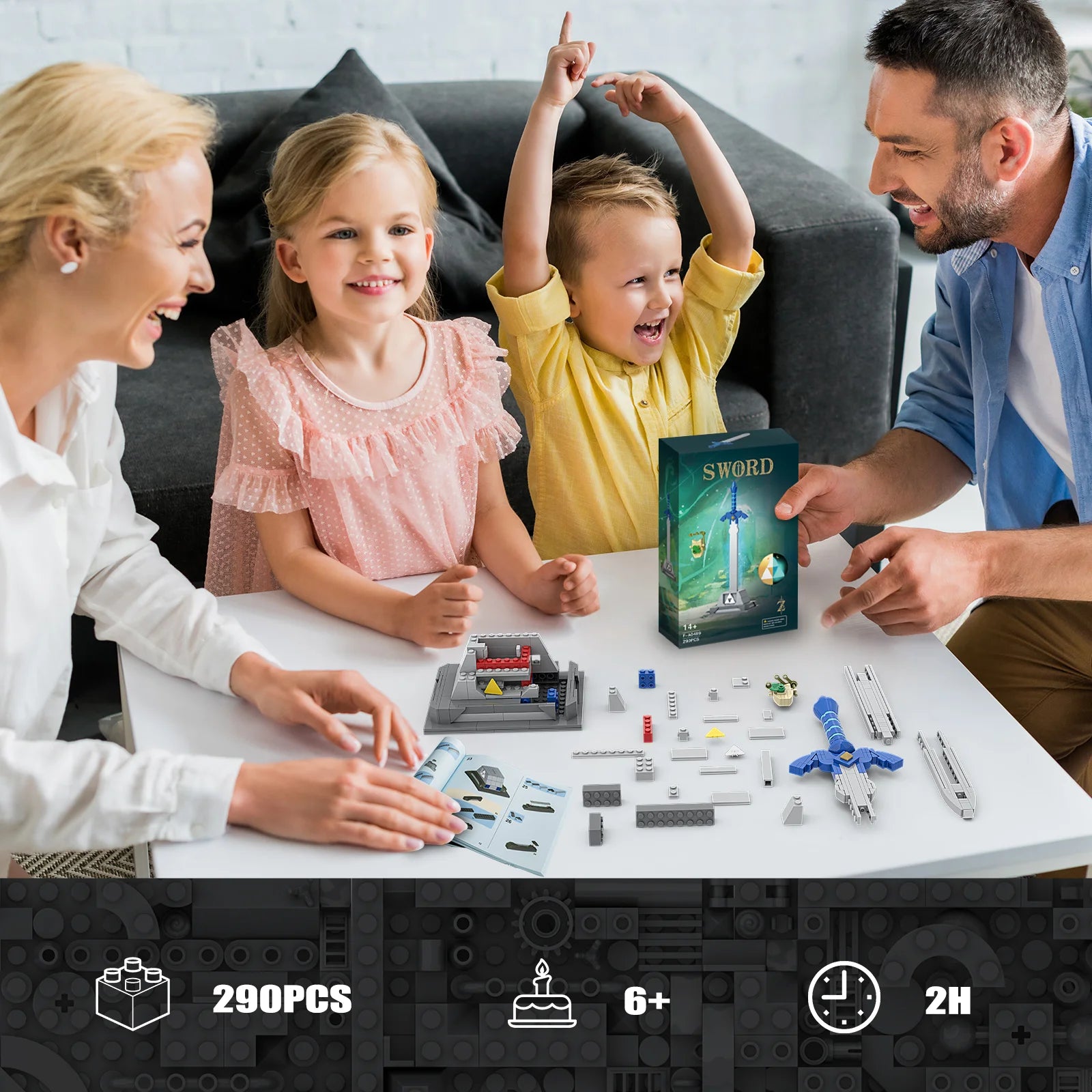 The Legend of Zelda β Master Sword Building Blocks Kit (290 Pieces)