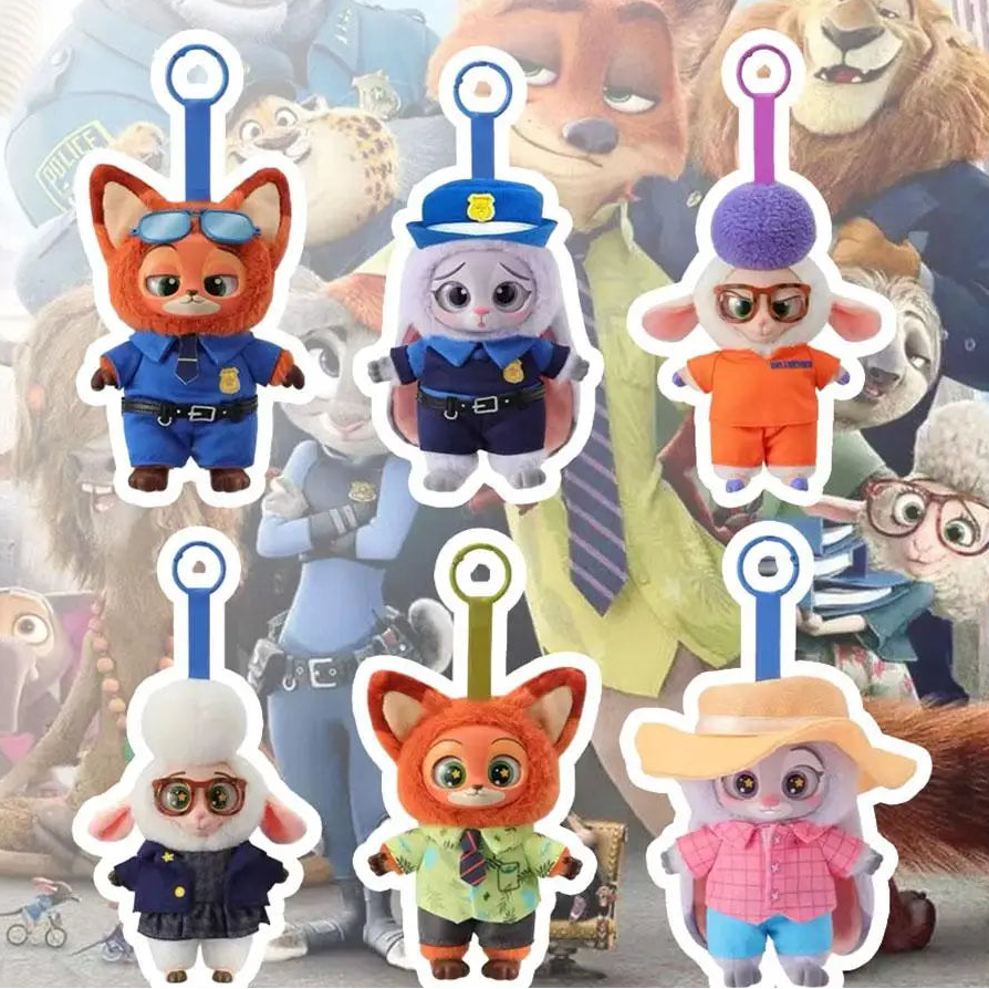 Zootopia Plush Character Keychains β Mini Plush Bag Charms