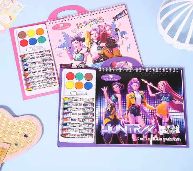 K-pop Demon Hunters Colouring Book Set