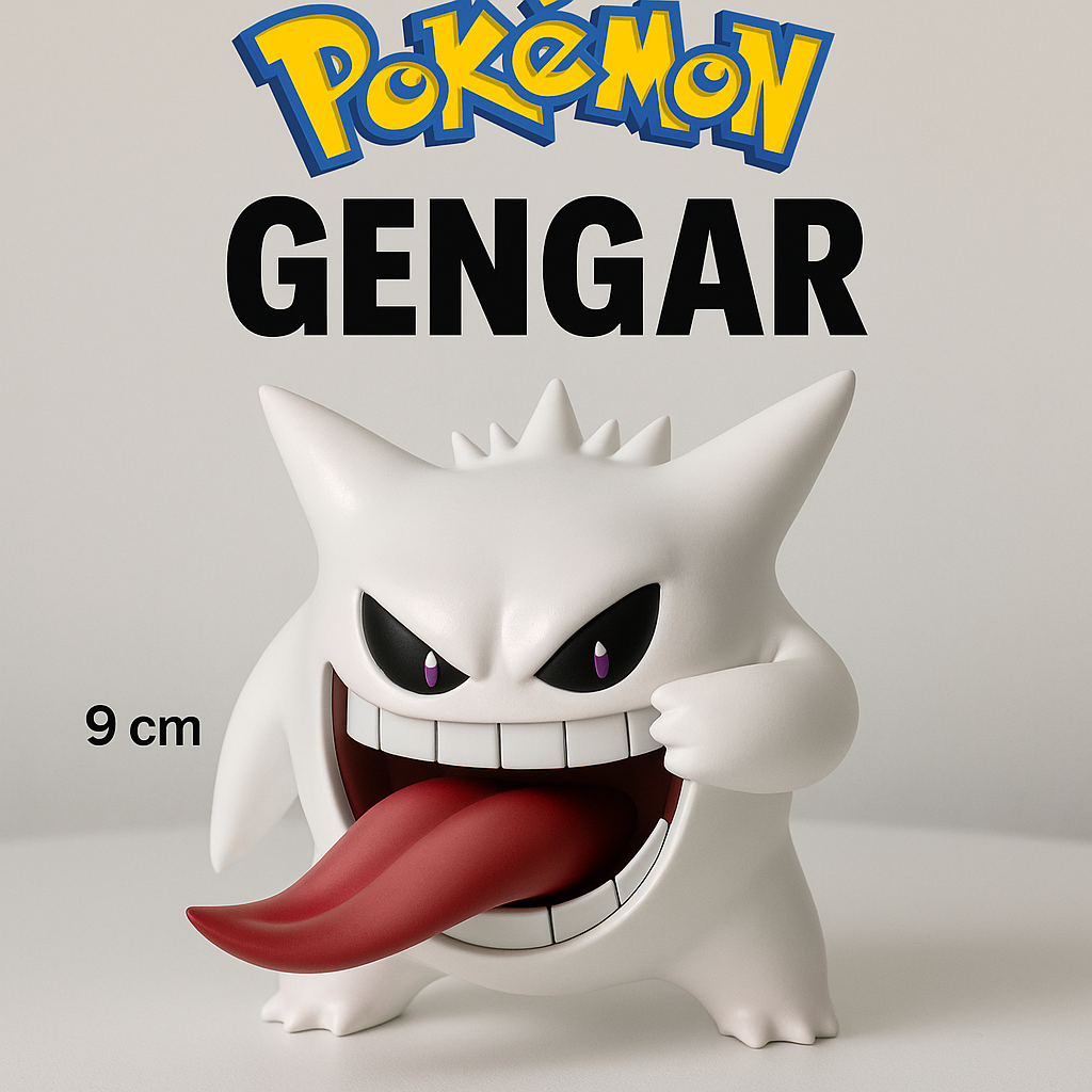 Pokemon Gengar 9cm Collectible Figurine – White & Purple Variants