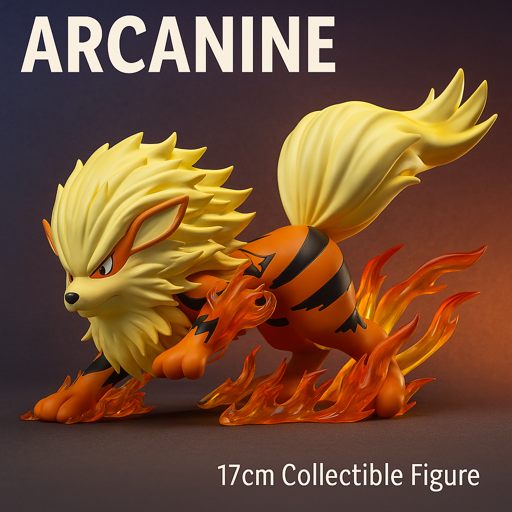 Arcanine Flame Charge Figure – 17cm Pokémon Collectible