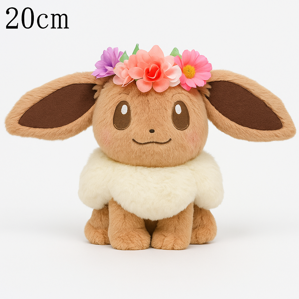 Eevee Flower Crown Plush – 20cm Pokémon Soft Toy