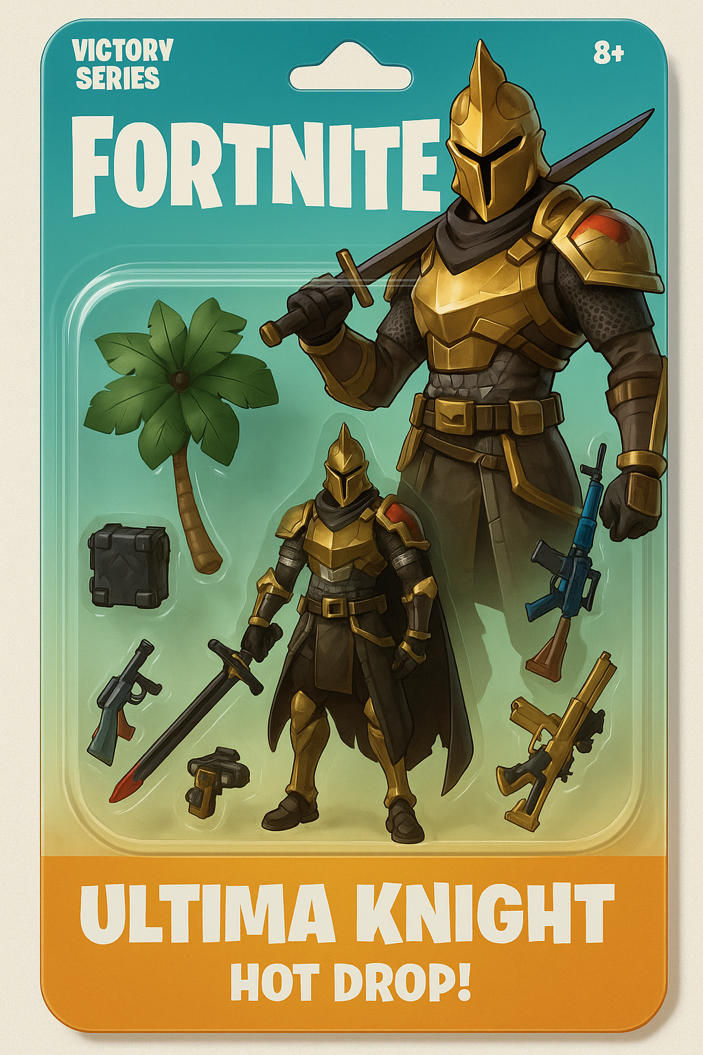 Fortnite Ultima Knight Action Figure Set – Collectible PVC Model with Weapons & Accessories