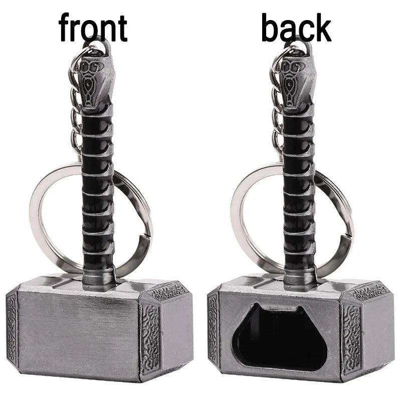 Thor’s Hammer Keychain Collection – Mjolnir Miniature Metal Keyring