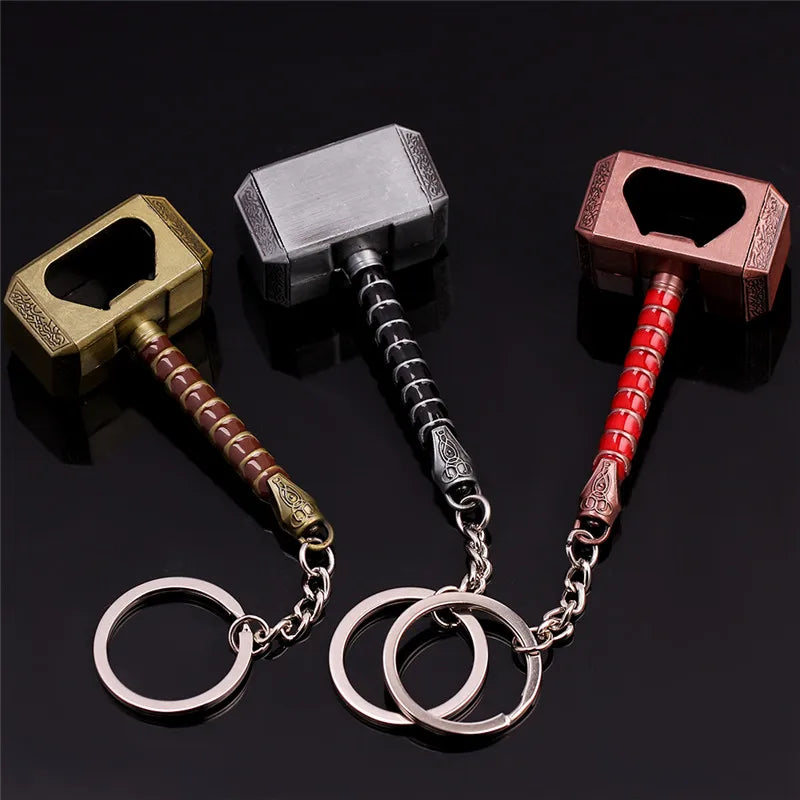 Thor’s Hammer Keychain Collection – Mjolnir Miniature Metal Keyring