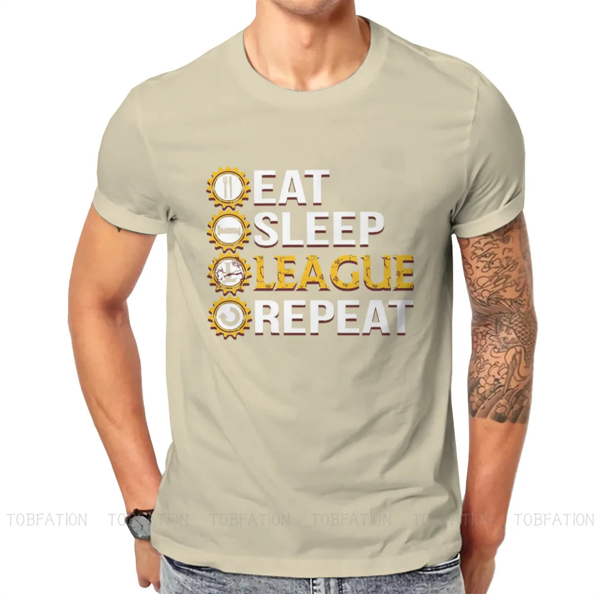 League Of Legends - T-Shirt Eat Sleep League Repeat