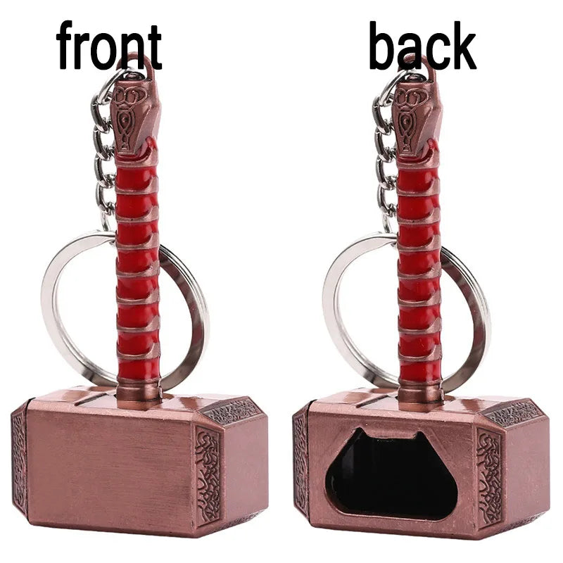 Thor’s Hammer Keychain Collection – Mjolnir Miniature Metal Keyring