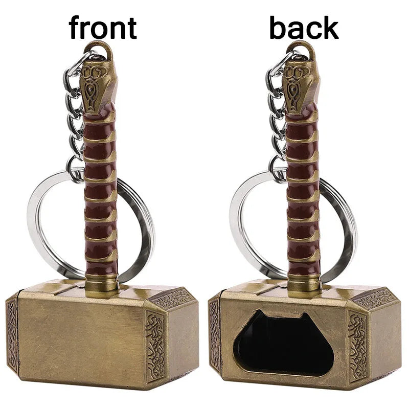 Thor’s Hammer Keychain Collection – Mjolnir Miniature Metal Keyring