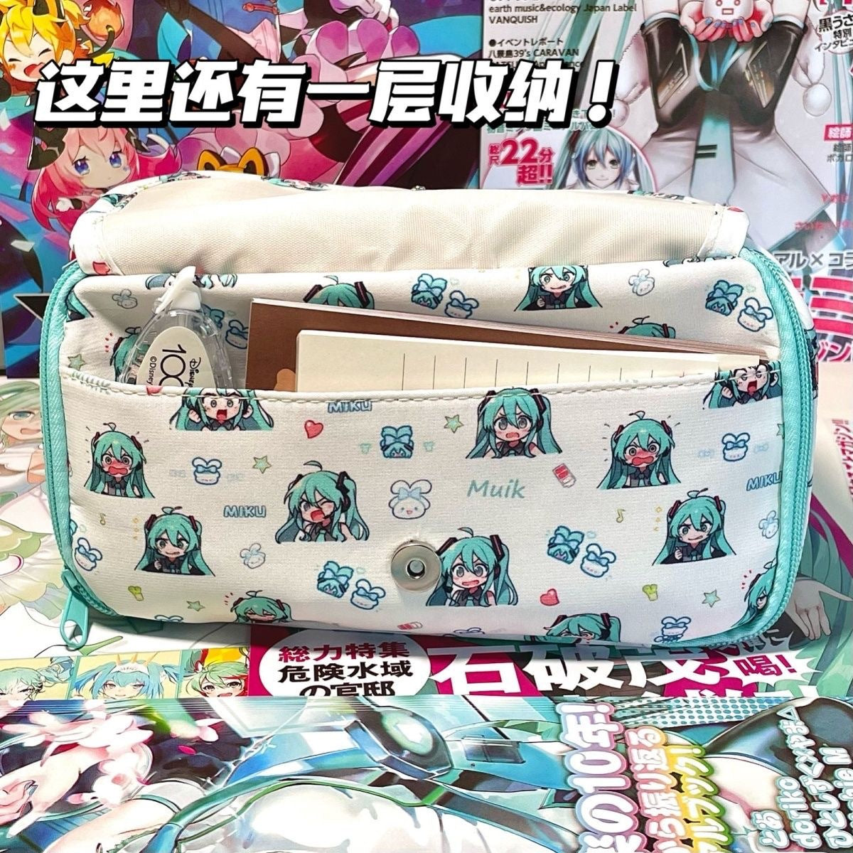 Hatsune Miku Pencil Case – Vocaloid Anime Stationery (22 cm)