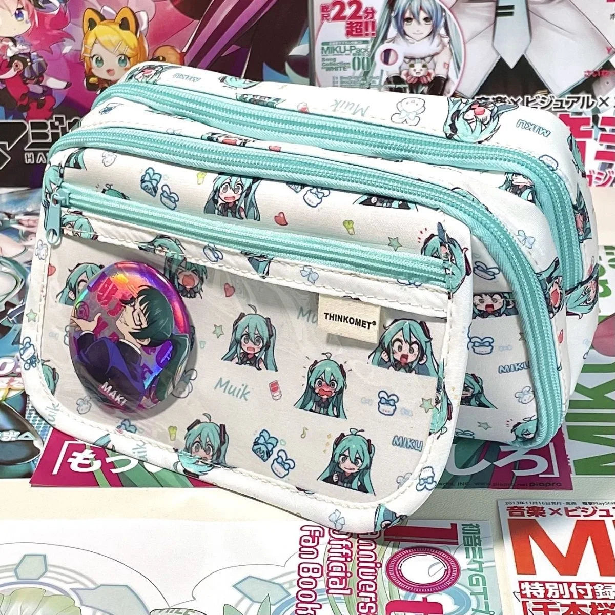 Hatsune Miku Pencil Case – Vocaloid Anime Stationery (22 cm)