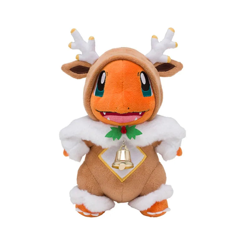 Christmas Pikachu & Charmander Plush Set – 25cm Holiday Edition