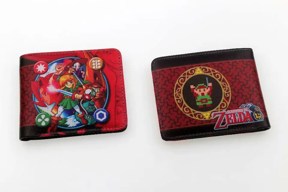 The Legend of Zelda PU Wallet Men Purse Zelda Game Style Wallet Card Coin Storage Game Peripherals Students Fashion Friends Gift