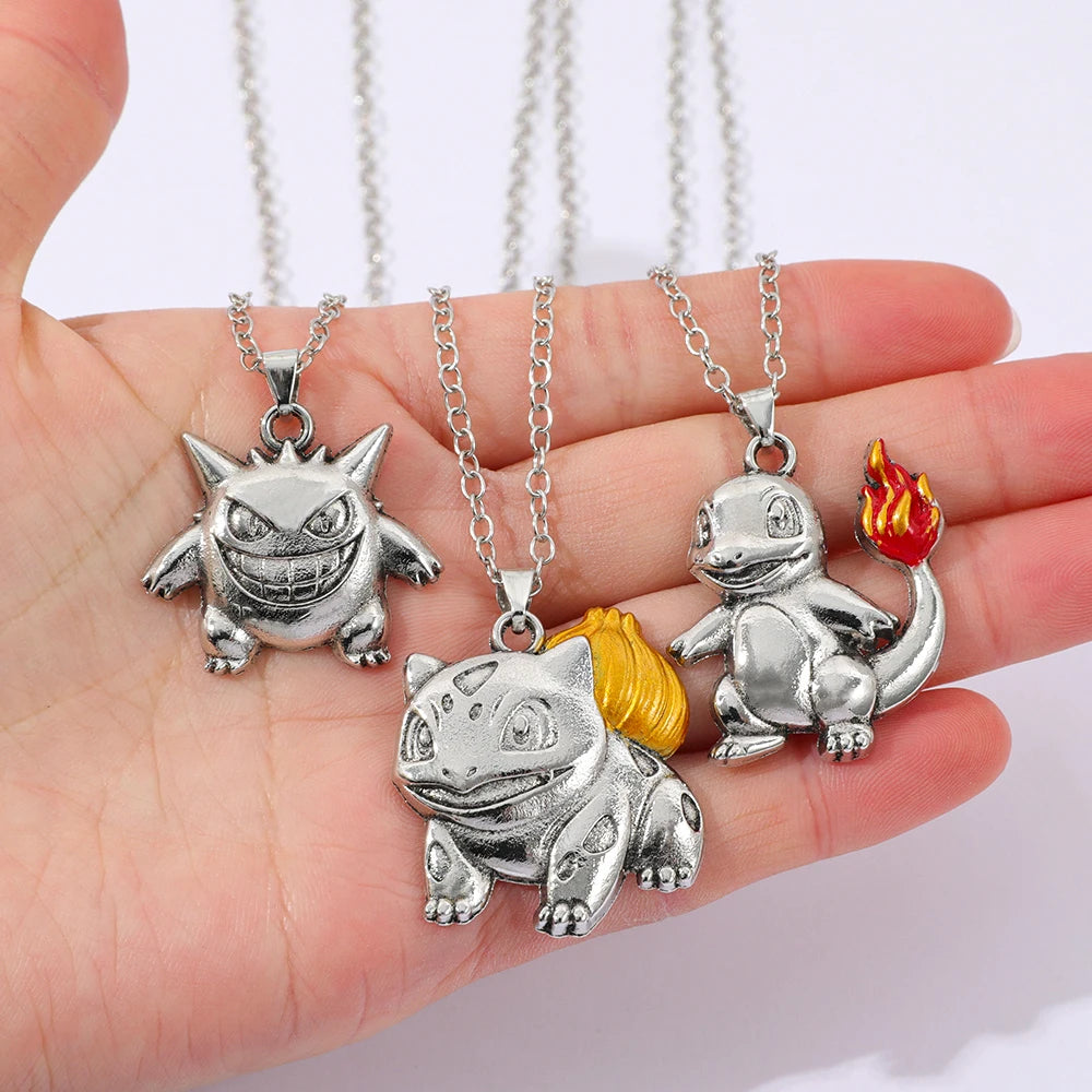Pokemon Character Pendant Necklace – Charmander, Bulbasaur or Gengar – 60cm Chain