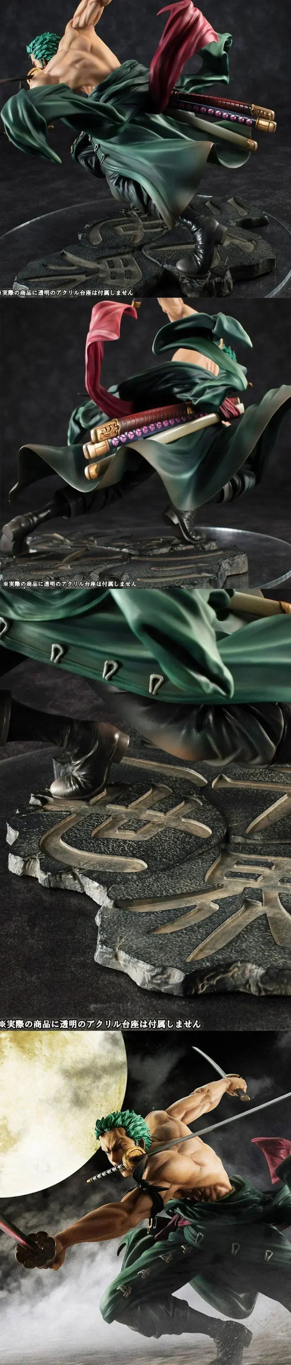 One Piece – Roronoa Zoro Three-Sword Style Action Figure (Flame FX Edition, 10cm)