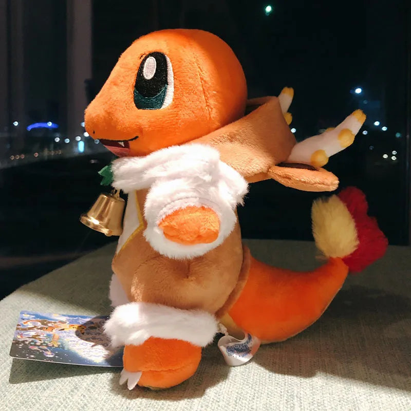 Christmas Pikachu & Charmander Plush Set – 25cm Holiday Edition