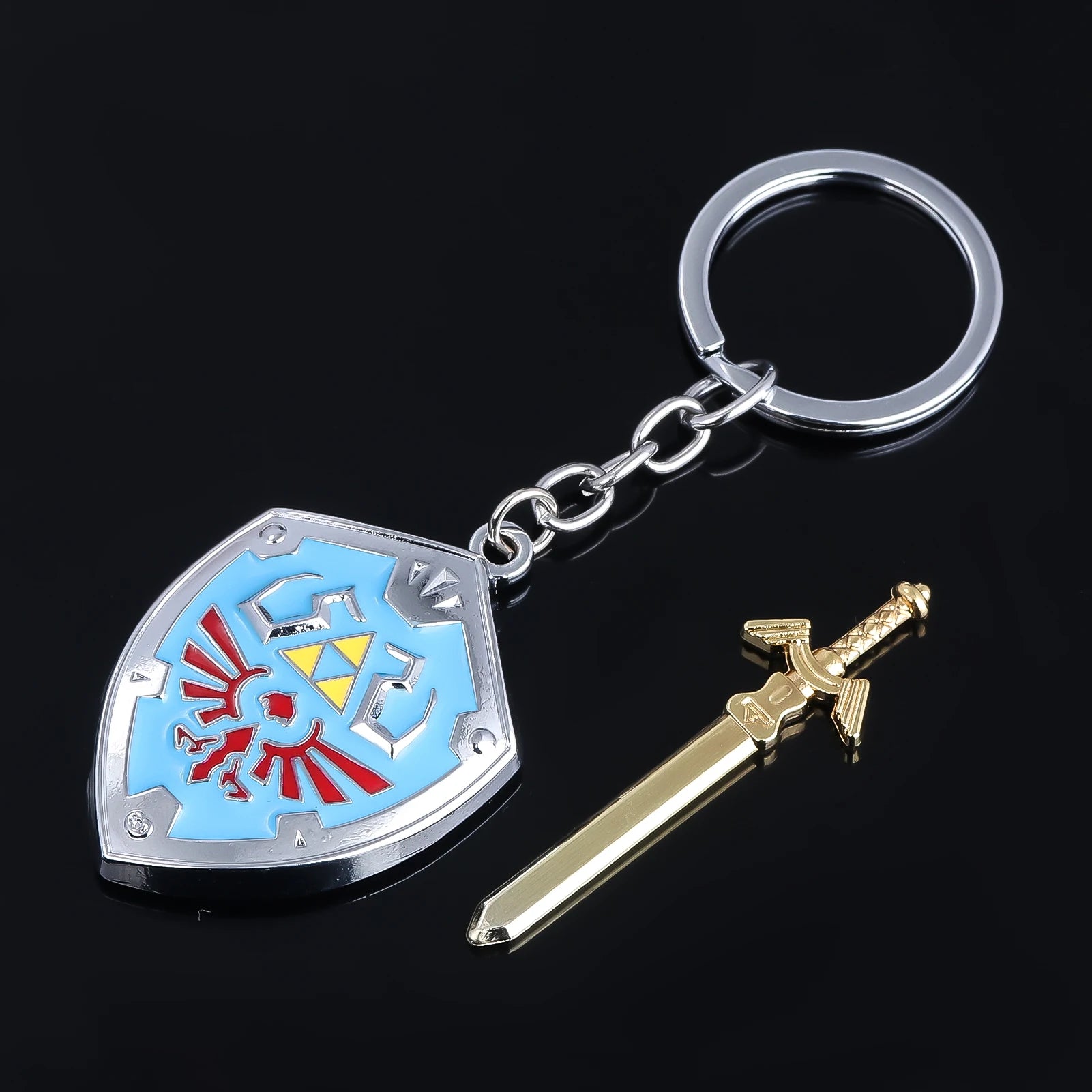 The Legend of Zelda - Hylian Shield & Master Sword Keychain