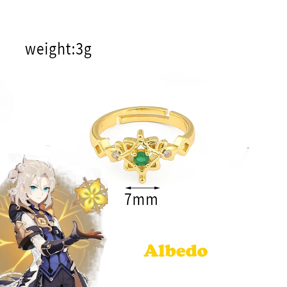 Genshin Impact Character Rings – Anime Jewelry Collection