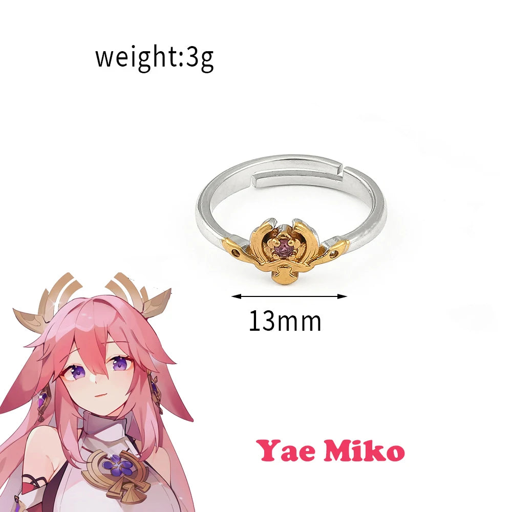 Genshin Impact Character Rings – Anime Jewelry Collection
